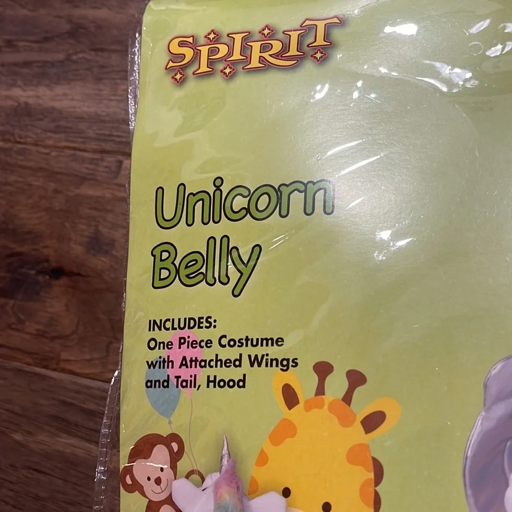 Spirit Unicorn Belly Infant Costume - Pink and White - Picture 2 of 10